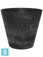 Кашпо Artstone claire pot, черное d-22 h-20 см в Москве