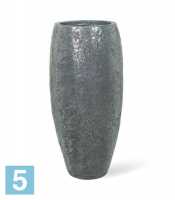 Высокое кашпо Fleur ami Crackle Aluminium 38-d, 70-h, серебряное в #REGION_NAME_DECLINE_PP#