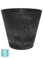 Кашпо Artstone claire pot, черное d-17 h-15 см в Москве